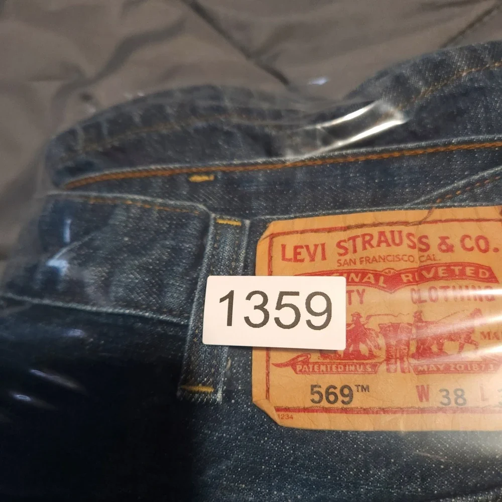 Levi's 569 Men's Jeans 38x30 Actual 37x29 Loose Straight Blue 100% Cotton
